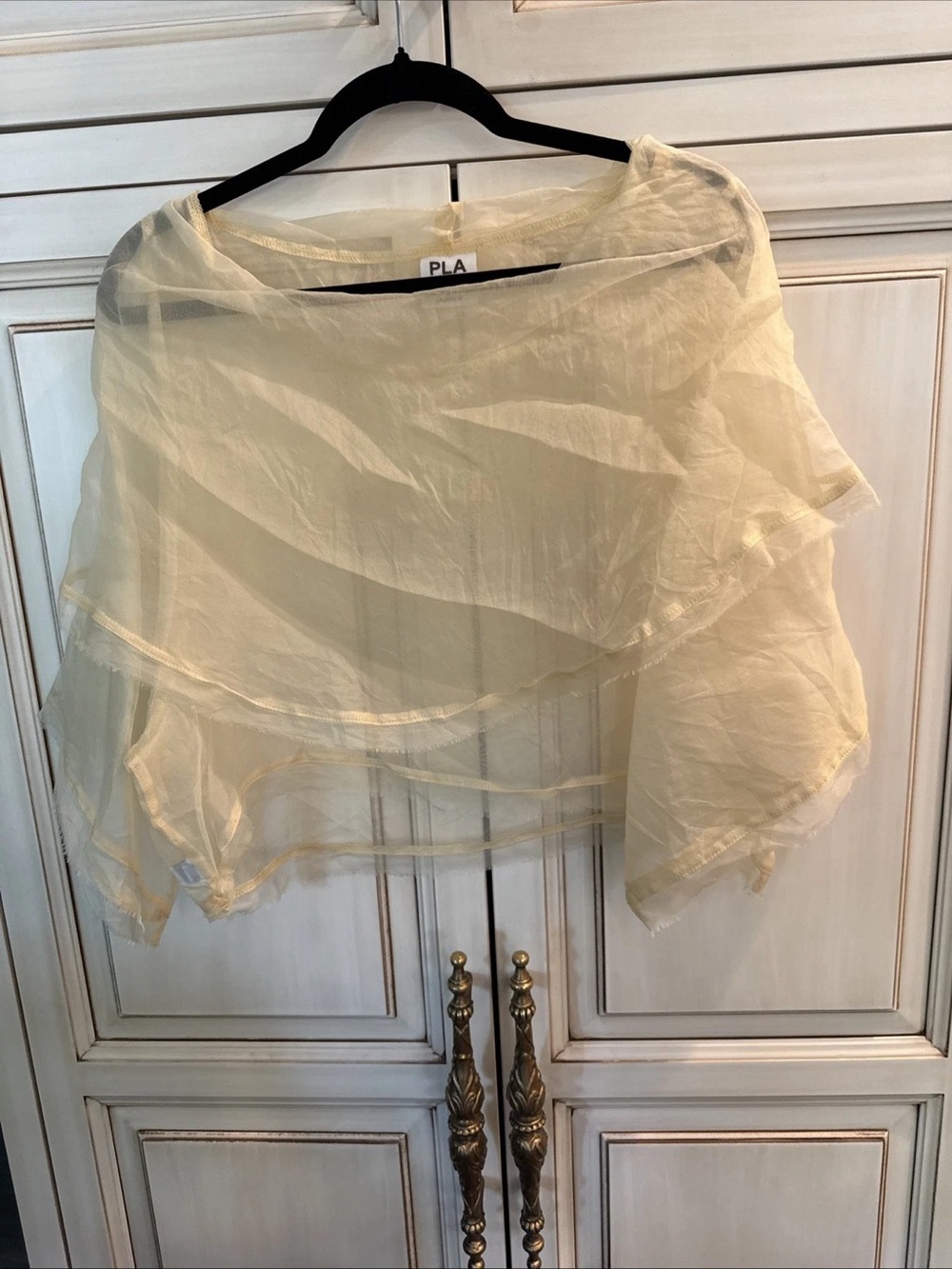 PLA Sheer Cream Layered Blouse